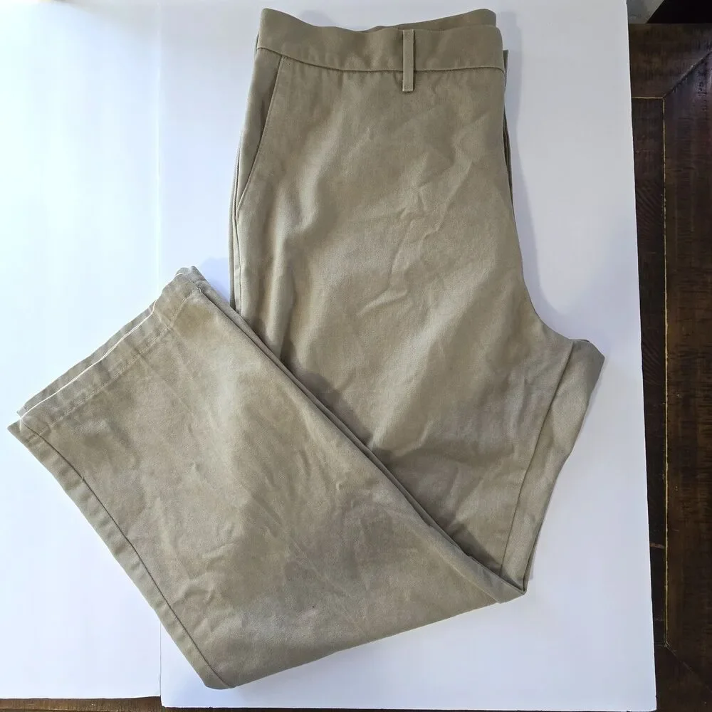 Men’s 40x30 Khaki Chino Pants Straight Leg Casual